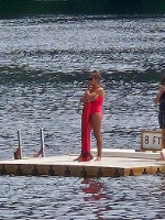 Life guard protecting the babies from drowning 