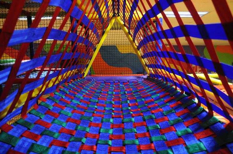 nets in an indoor playground