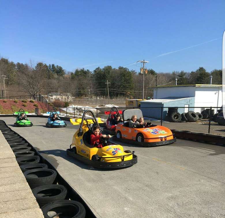 go-karts on the course