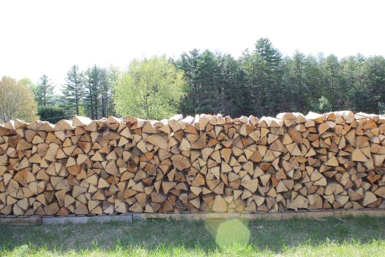 stacked firewood