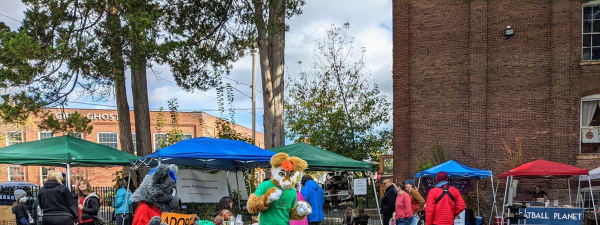 kid with costumed characters