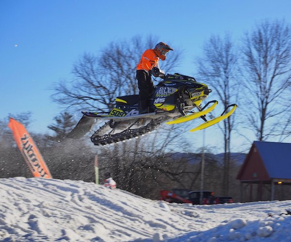 person on a snowmobile in LG