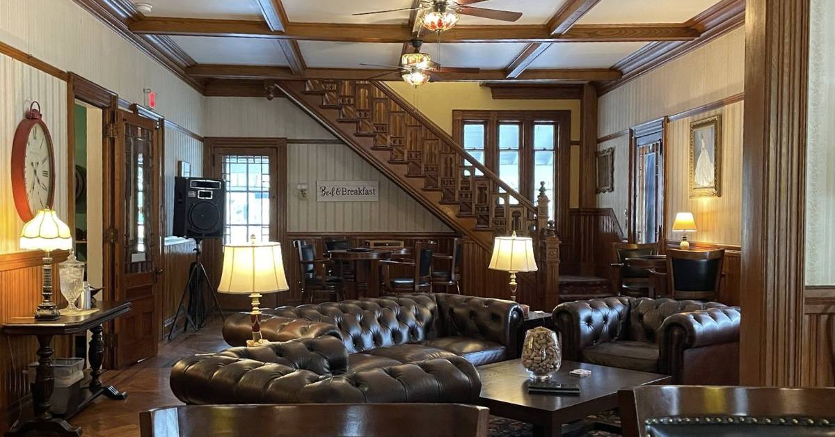 interior of rockwell falls inn and wine bar