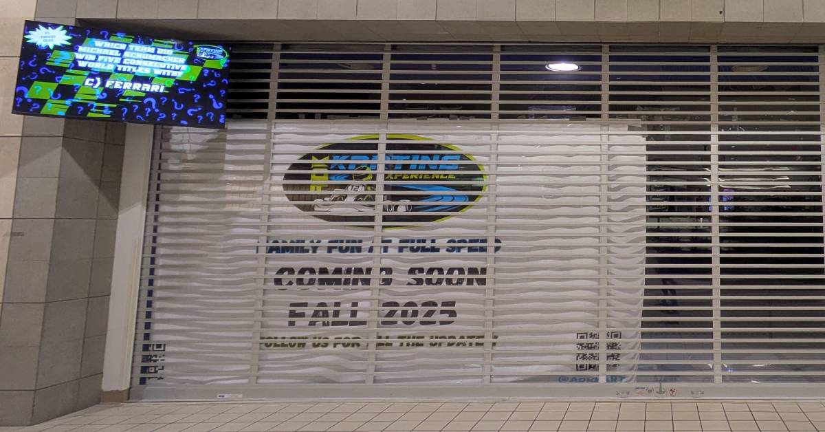 adk karting sign in the mall