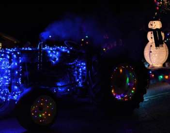 lighted tractor parade