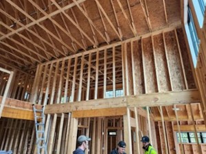 inside of house under construction