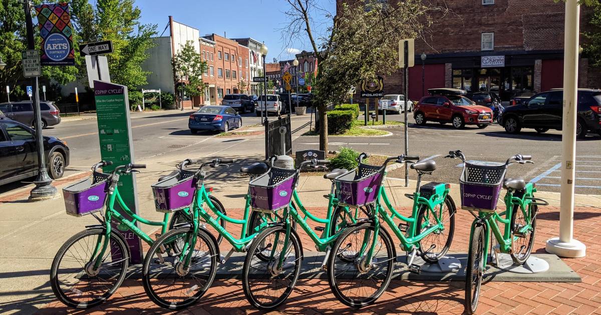 CDPHP bikes and Glens Falls street