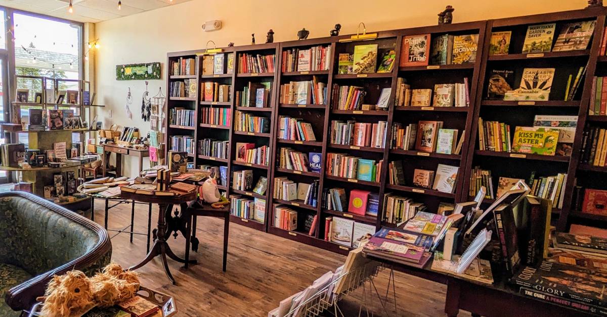 interior of golden leaf books