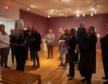 Vistors on a tour at The Hyde Collection