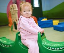 girl playing at daycare