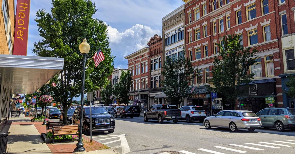 downtown glens falls on a nice day