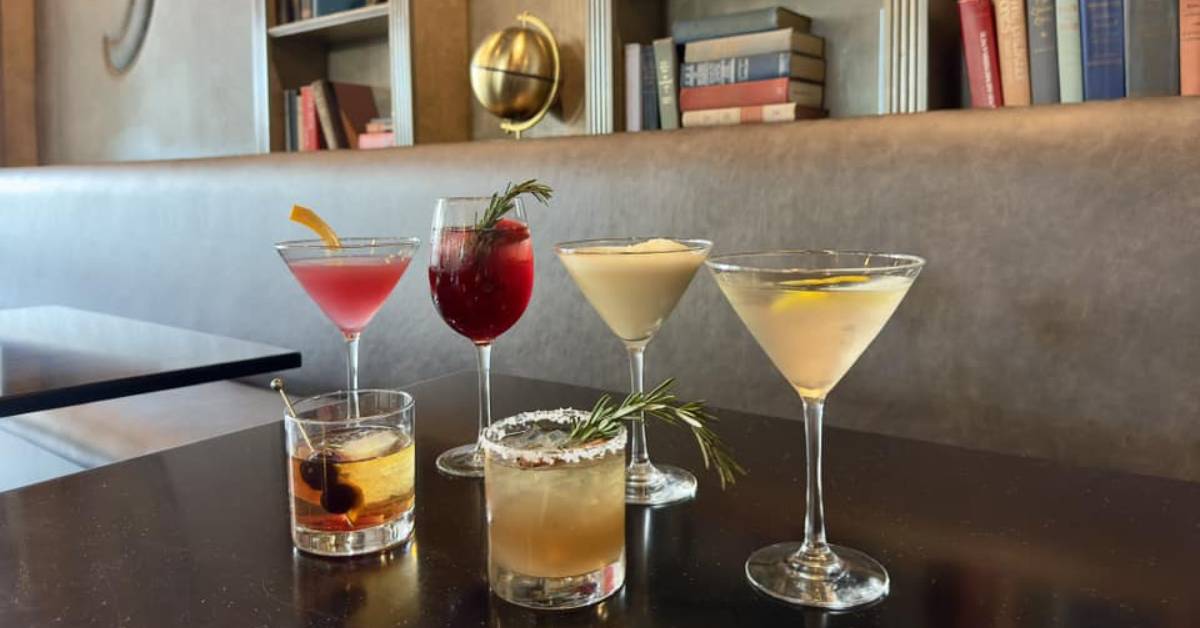 fall cocktails lined up