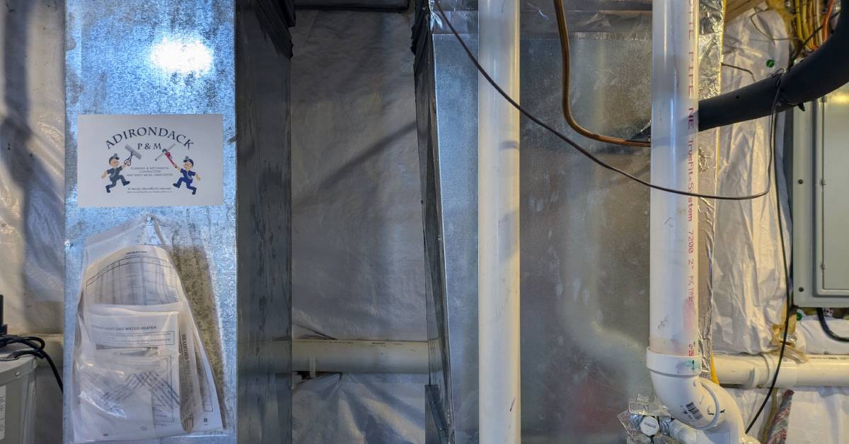 adirondack p&m sign on furnace