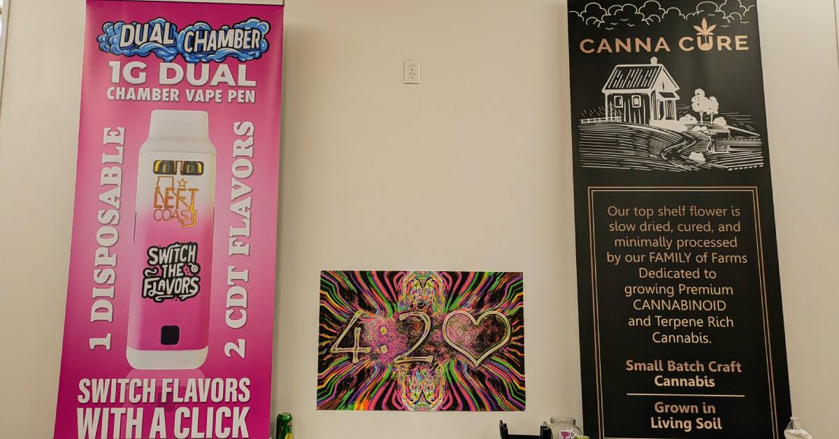 signage at dispensary