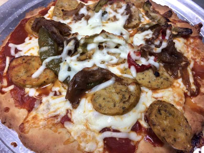 Gluten free Pizza on a plate