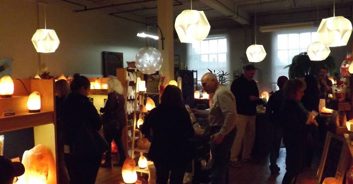 people shopping at shirt factory