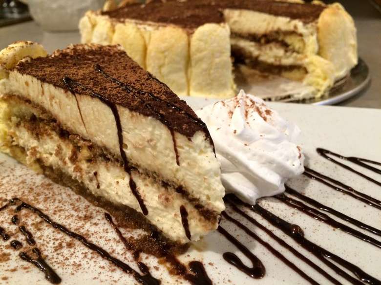 Cheese Cake with chocolate drizzle