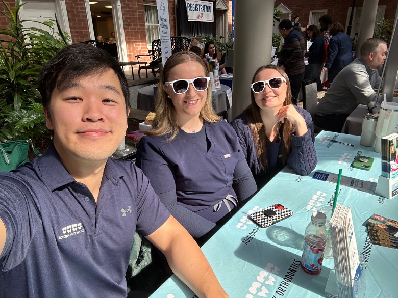 orthodontists at info table
