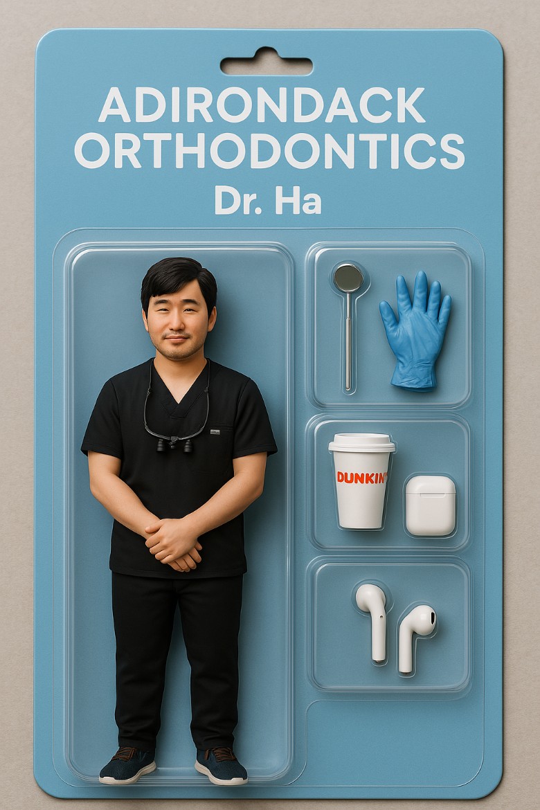 AI generated image of orthodontist as figurine