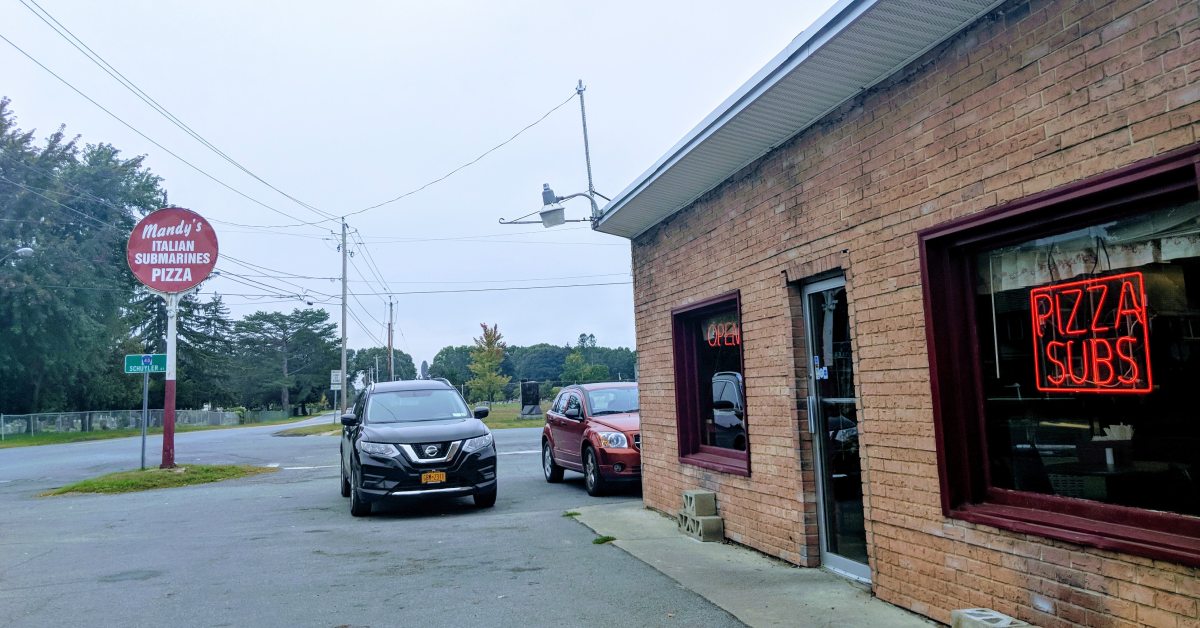 exterior of mandy's pizza and subs