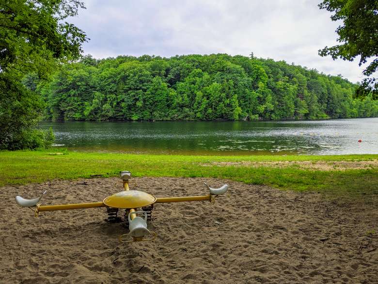 teeter totter by water