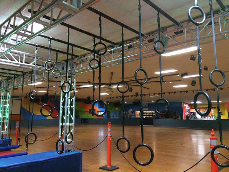 hanging rings in the ninja challenge