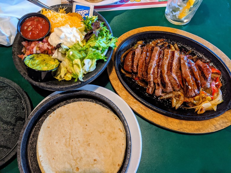 Every day brings a different special - Wednesday is Fajita Day! steak fajitas