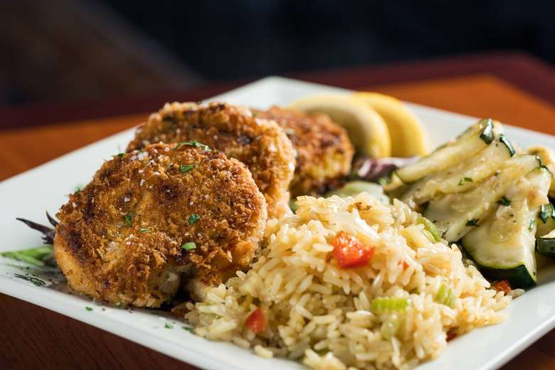 Food on a square plate