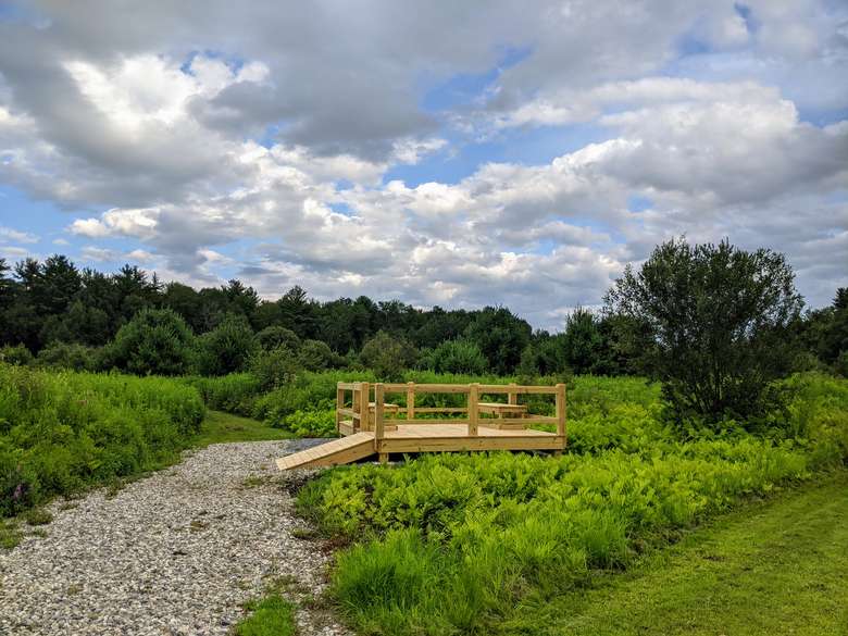 platform in preserve with benches