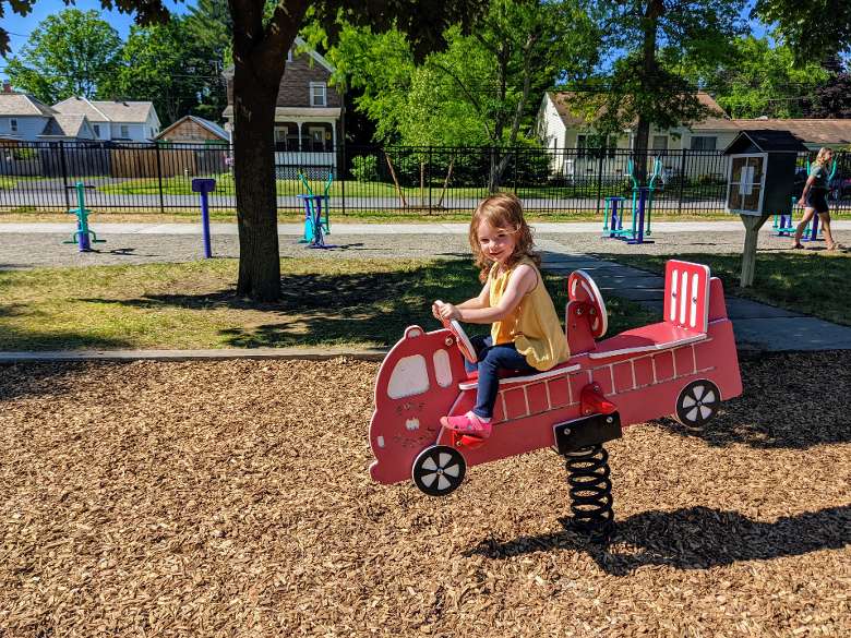 girl on playground
