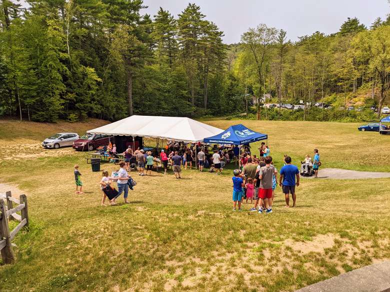 event under tent at gurney lane