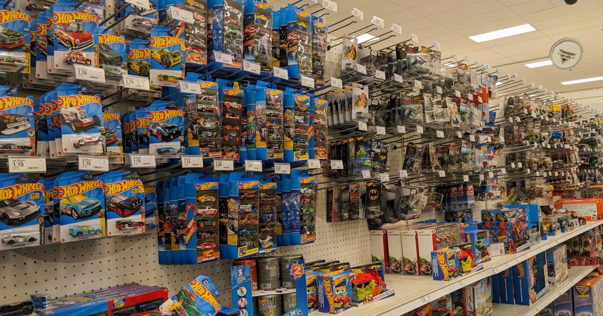 hotwheels cars on display at target