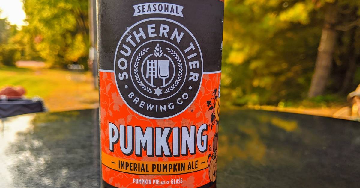 pumpking beer on patio