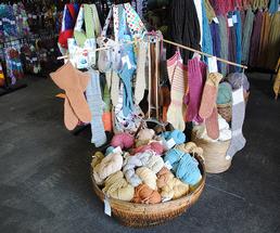 wool yarn and hand knitted socks